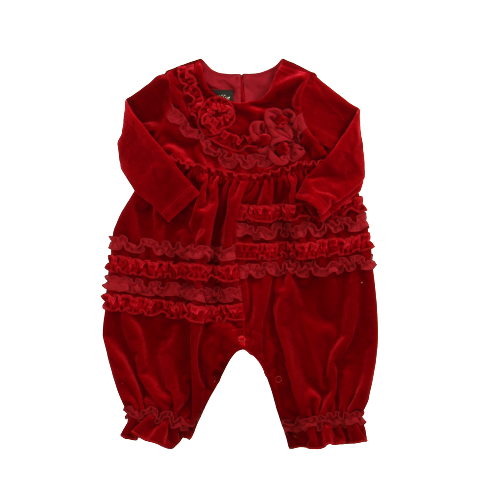 Isobella & Chloe Girls Red Long Sleeve Outfit size: 6 Months